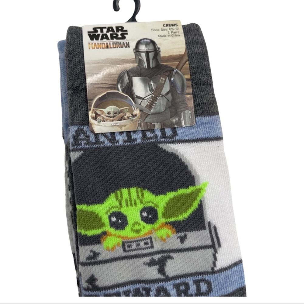 DISNEY - STARWARS BABY YODA men's socks - NEW adult size 6.5-12